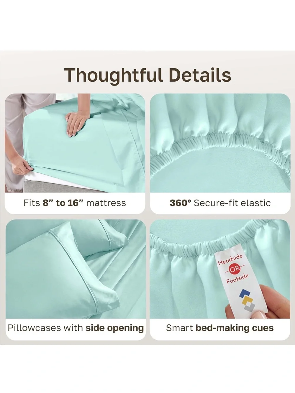 California Design Den Sheet Set Twin XL Seafoam
